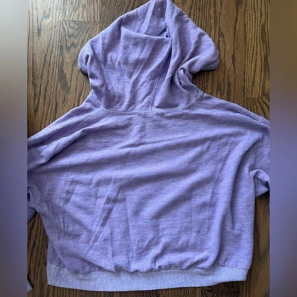 BP Cropped Hoodie Sweatshirt Athletic Sweater Purple Large - Picture 4 of 5